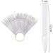 80pcs Clear Fake Nail Art Tips with Ring Holder - Nail Swatches Practice Tool - Buy Online on SooperMarket.com