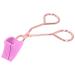 Magnetic False Eyelashe Extension Applicator  Professional Fish Tail Fake Lash Application and Removal Beauty Makeup Tool Stainless Steel Eyelash Extension Tweezers(Rose gold handle purple)
