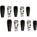 Dajidafu 1 Set French Tip Press on Nails Frosted Manicure Artificial Fingernails Matte Decals Wraps Full Cover Salon DIY - Buy Online on SooperMarket.com