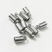 50pcs Glue-in Style Necklace Cord Crimp End Caps Tassel caps Beads crimps end (4mm Wide  9mm Long  Rhodium Plated) 4mm wide  9mm long Rhodium Plated