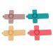 4Pcs Silicone Baby Teether Toy - Infant Teething Relief for Sore Gums | Chew Toys for Comfort - Buy Online on SooperMarket.com