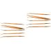KALLORY 2 Pcs Eyeliner Bamboo Brush Straight Bent Angled Brush Cosmetic Double Head - Buy Online on SooperMarket.com