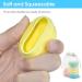 6 Pack Leakproof Silicone Travel Jars 0.67oz - Travel Size Containers for Toiletries - Hard Sealed Lids for Face, Hand, Body Cream - 6 Pieces - Buy Online on SooperMarket.com