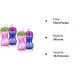 Nuby 10 oz No Spill Trainer Cup Set, Pink/Purple - Easy Grip Design | 4 Piece - Buy Online on SooperMarket.com