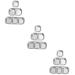 MAGICLULU Dining Tableware 9 Pcs Seasoning Dish Japan 304 Stainless Steel Household Seasoning Plate 20x8cmx3pcs As Shownx3pcs