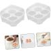 Fridge Egg Container 2pcs Box 4 Grid Egg Storage Box Plastic Pallet Empty Egg Carton re-usable - Buy Online on SooperMarket.com