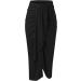Sanahy Women's Casual Boho Maxi Wrap Skirt in Black | Elastic High Waist | Asymmetrical Slit Design | Perfect for Summer Beach Days - Buy Online on SooperMarket.com