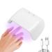 ANGNYA UV Nail Lamp for Gel Nails 30W Professional Nail Dryer with 2 Timers Portable UV Lamps for Nail Art at Home and Salons (White)