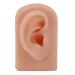 Silicone ear model soft flexible right ear model reusable human ear model for ear piercing training and the display of earrings (dark skin color)