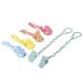 Zeayebsr Dummy Clips Baby Pacifier Chain Pacifier Clip Anti-Drop Chain Detachable Lightweight Pacifier Anti-Drop Chain 6 Pieces Pattern Pacifier Clips for Newborn Girls and Boys(Pattern is Random)
