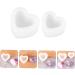 STOBOK 2pcs Love Mold Fondant Molds Silicone Soap Molds Heart Shape Silicone Heart De para Gelatinas Resin Silicone Molds Soap Silicone Molds Cake Heart-Shaped White Listing Silica Gel White 7.9x6.5cm - Buy Online on SooperMarket.com