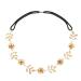 Yalice Elastic Flower Head Chain Hair Gold Leaf Headband Elegant Headpieces Wedding Hair Acessories for Women and Girls (Gold-2)