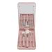 Rotating & Folding Makeup Brush Set with LED Mirror | Ideal for Travel Dorms & Home - Perfect for Makeup & Eyebrow Grooming - Buy Online on SooperMarket.com