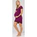 Happy Mama Women's Maternity Nursing Nightdress Shirt Gown 981p Plum & Black - Buy Online on SooperMarket.com