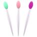 Lip Scrub Tool Silicone Lip Brush Exfoliating Double-Sided Lip Scrubber Tool for a Smoother and Fuller Appearance,Cleaner (3 Colors,3 PCS)