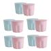 minkissy 10 Sets Pp Washing Bowl Silicone Rinsing Bowl Brush Cleaning Tool Make Brush Cleaning Bowl Cosmetic Scrubber Mat Brush Clean Bowl Cleaner Silica Gel Makeup Brush
