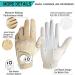 Finger Ten Men's Golf Gloves - All-Weather Leather with Ball Marker Left & Right Options | 1-Piece Khaki - Buy Online on SooperMarket.com