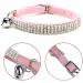 Buy Chukchi Cat Collar - Soft Velvet Adjustable Pink Glittering Stones & Bells - 27.9 cm for Small Dogs & Cats (2 Pieces) - Buy Online on SooperMarket.com