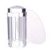 UUYYEO 2 Sets Transparent Silicone Nail Art Stamping Plates Nail Stamp Jelly with Scraper Image Plate Manicure Tool Decoration
