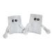 Magnetic Suction 3D Doll Couple Socks Cute Doll Couple Sock Holding Hands Sock for Couple Novelty Socks for Women Men 1 Pair White
