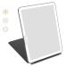 WEILY W137 Folding Travel Mirror with 72 LED Lights,Portable Vanity Mirror with 3 Colors Light Modes,Touch Screen Dimming,Ultra Thin,USB Rechargeable Makeup Mirror, Gift for Women (Black)