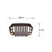50 Pieces Dark Brown Hair Extensions Clips - 28mm 9-Teeth Rubber Metal Snap Clips for Wigs - Buy Online on SooperMarket.com