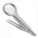 QHYTL Magnifying Glass 10X Magnifier Tweezers Portable Size Stainless Steel Magnifying Glass with Tweezers Handheld Repair Magnifier Tool