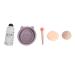 Makeup Brush Cleaner Kit 5 Pieces Textured Multifunctional Residue Removal Purple Makeup Brush Scrubber with Cosmetic Brush for Daily Use