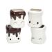 djuna Cute Marshmallow Cups Hot Chocolate Mugs Hot Cocoa Mugs Marshmallow Anniversary Wedding Christmas Valentine Birthday (no handle) #2