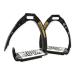Horses Safety stirrups designed for maximum safety and comfort of the knight modern and elegant (black)