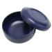 Dark Blue Razor Shell with Lid - Wide Iron Shaving Soap Cup & Foam Mug with Large Capacity for Effortless Shaving - Buy Online on SooperMarket.com