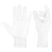 EXBRIECO Pack 1 or Pack 12 Cotton Gloves Moisturizing Gloves Soft Elastic Hand Care Jewelry Waiter Costume M Pack of 12 White