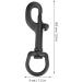 Nosii Stainless Steel Swivel Snap Hook - 75mm Black Bolt Accessory for Scuba Diving - Buy Online on SooperMarket.com