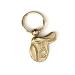 JA Horse metallic keychain pendant horse rider pony saddle gold