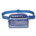 Belt bag transparent waterproof for women men for training festival games travel and concerts blue small clear blue