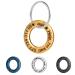LYL Dog Tag for Stainless Steel with Deep Engraving Front and Back Ring Shape (Gold M) Gold M