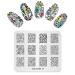 Alexnailart Nail Art Stamping Plate Natural Flower Branches Template Image Plate Nail Art Tools (FL031)
