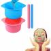 Silicone Wax Pot Insert Kit | Reuseable Liner & Spatulas | Hair Removal for Face & Underarms | Pink Blue - Buy Online on SooperMarket.com