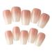 Ruarby Coffin Nail Tips Press On Nail Tips Clear False Nails Tips Full Cover Nail Tips with Positioning Line Nail Extension Tip