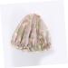 Amosfun Satin Turban Hair Scarves for Women - Grey Dot Shower Cap | Reusable Bathing Hat 27x15cm - Buy Online on SooperMarket.com