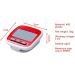 Simple 3D Pedometer with LCD Display - Clip-on Walking & Running Counter in Red | International Shipping Available - Buy Online on SooperMarket.com