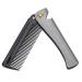 Folding Beard Comb Stainless Steel Round Comb Teeth Beard Comb Folding Pocket Moustache Shaping Comb for Household Barber Salon(2#)