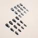 24Pcs Halloween Almond Press on Nails - Black Acrylic False Nails with Grimace & Snake Designs | Long Full Cover Stick on Nails for Women - Buy Online on SooperMarket.com