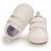 Cheerful Mario Baby First Walking Shoes - Soft PU Leather Anti-Slip Prewalkers for 3-6 Months - White Star Design - Buy Online on SooperMarket.com