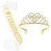 2023 Graduation Satin Sash and Tiara Kit - Glitter Rhinestone Crown for Graduation Party Decor - Buy Online on SooperMarket.com