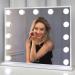 BEAUTME Vanity Mirror with Lights, Large Lighted Mirror with Magnification Mirror Tabletop Mirror / Wall Mounted Mirror Mirror with 3 Color Beauty Lighting (White/20.47*16.22inch) White 20.47 x 16.22 inches