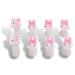 ME BY M 8pcs Bunny Silicone Toe Separators for Pedicures Nail Polish Foot Toe Spacers Nail Art