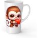 White Ceramic Baby Monkey Mug - Large 483 ml Perfect for Hot Chocolate or Milk Fun and Easy to Use - Buy Online on SooperMarket.com