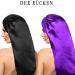 Shop Ladaypoa Long Satin Sleeping Cap - 2 Large Women's Sleep Hats for Long Braids | Extra Large Soft & Convenient Black + Deep Purple - Buy Online on SooperMarket.com