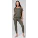 Happy Mama Maternity Breastfeeding Lounge Top Joggers Pyjamas Set - Khaki | Comfortable Nursing Pajamas for Women - Buy Online on SooperMarket.com